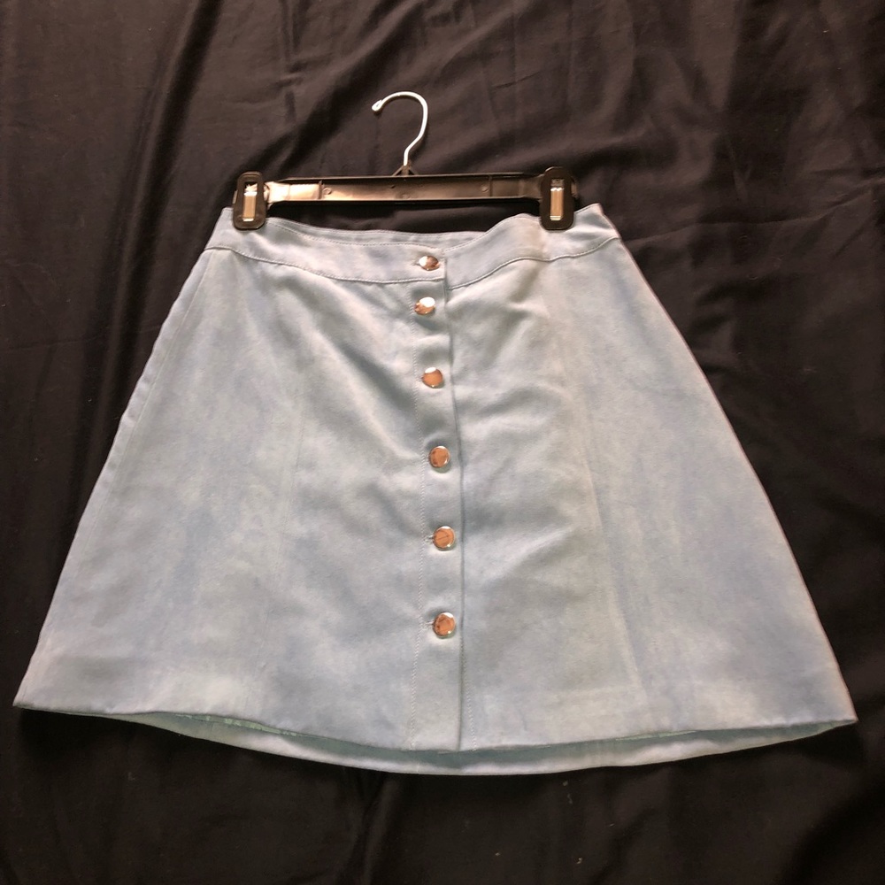 Blue button up skirt